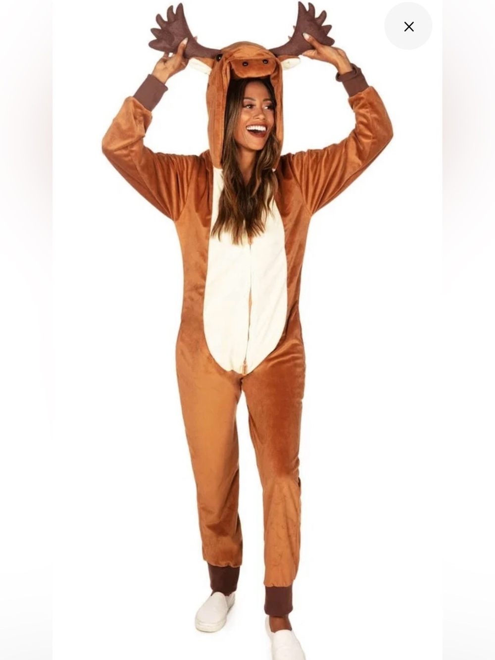 Tipsy Elves Brown Moose onesie adult size XS